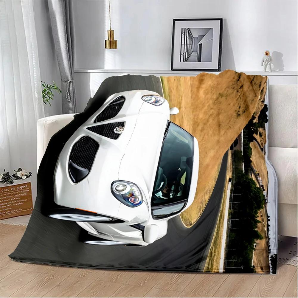 Sportwagen-Luxus-ALFA-ROMEOES-bedruckte Decke, Picknickdecken, warme Decke, weich und bequem, für zu Hause, Reisen, Geburtstagsgeschenk