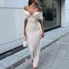 Summer new European and American women's clothing, elegant dress with temperament, daily simple waist dress