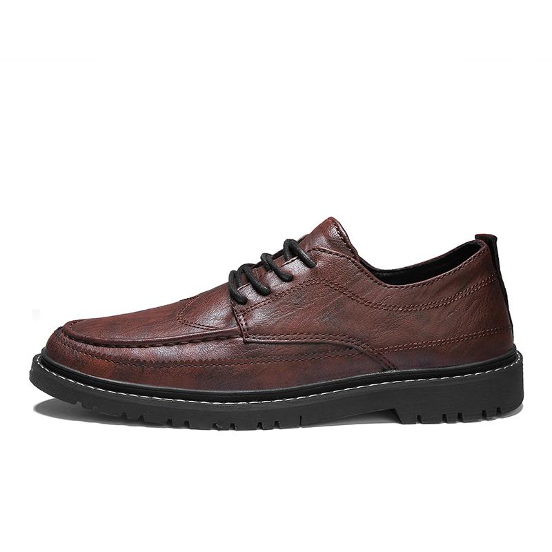 New Men's Quality Leather Shoes British Business Lace Up Fashion Black Soft Leather Man Split Leather Dress Shoes Men