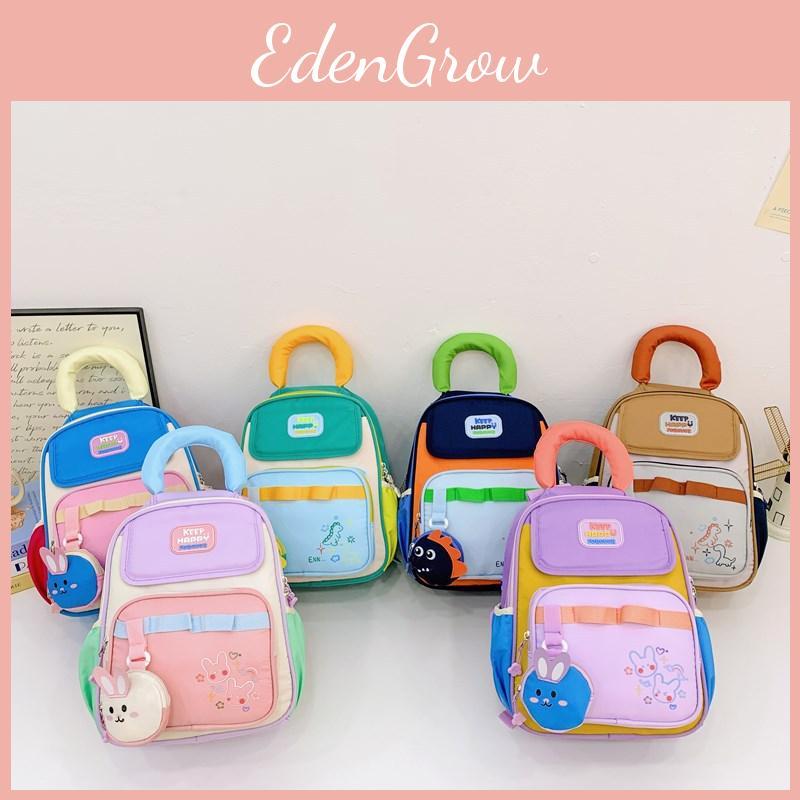 Blocked Color Backpack Kindergarten Backpack Casual Kids Lightweight Schoolbag