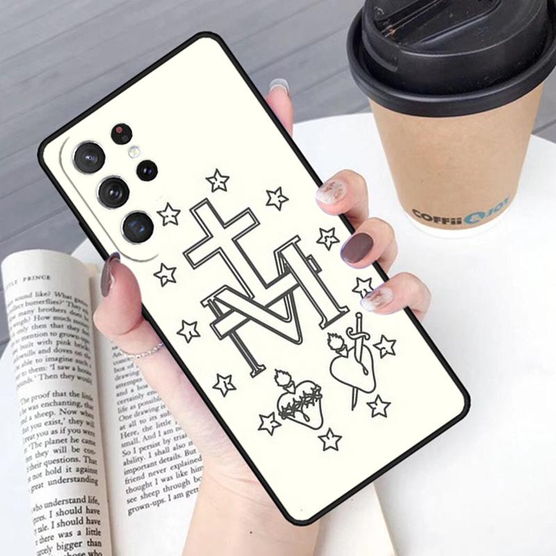 Immaculate Conception Virgin Mary Jesus phone case Cover For Samsung Galaxy S24 S25 Ultra S21 S22 S10E 10 Plus Note 20 FE S23