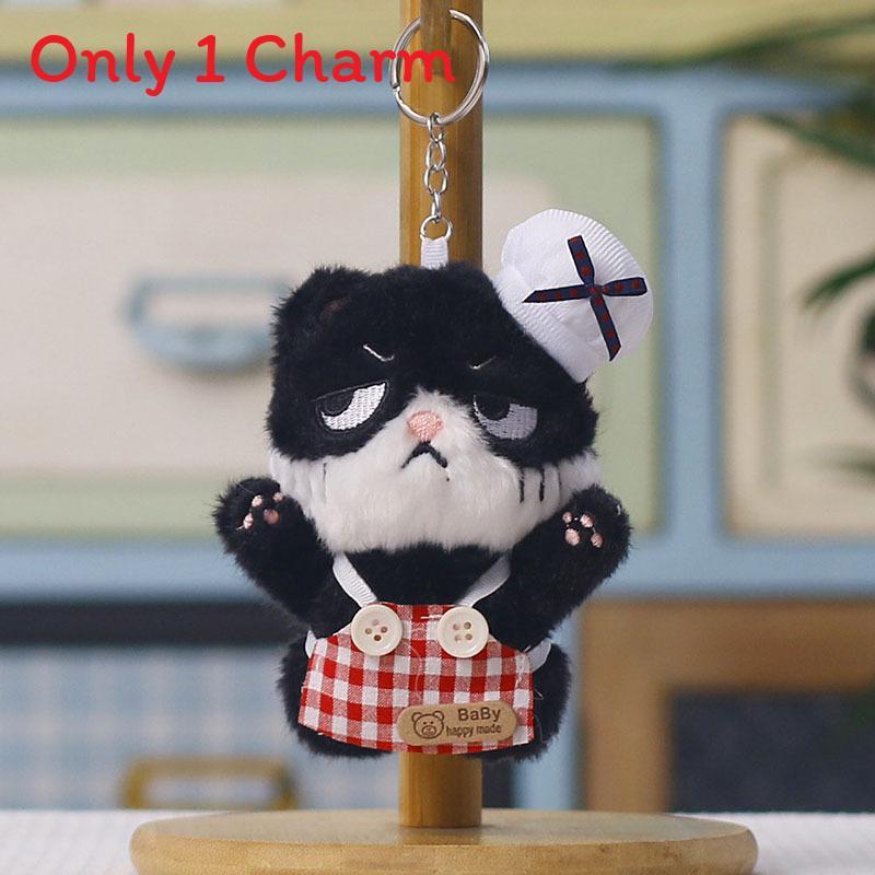 Plush Cat Keychain With Pp Cotton Filling For Backpack Decor And Gifts