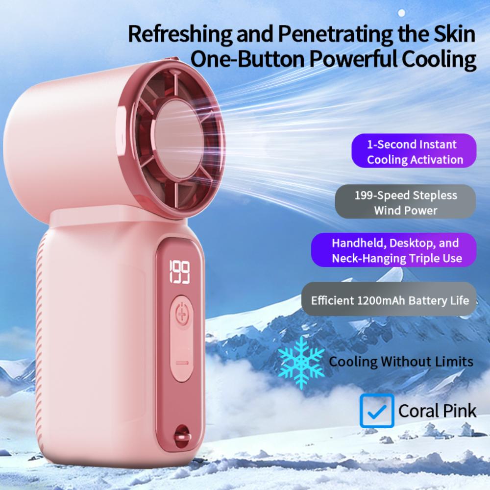 Powerful Wind Super Mini Handheld Fan USB Rechargeable Turbo Fan New Handheld Turbo Fan  Summer
