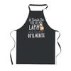 Kitchen Apron - PLANETEE - Rabbit Work Hard - Black - 90x60 Cm - Printed In France