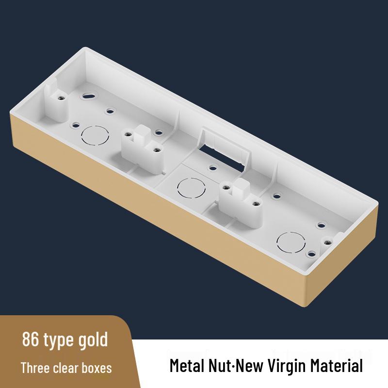 Universal PVC Type 86 Thickened Surface Mount Switch & Socket Junction Box, Double/Triple