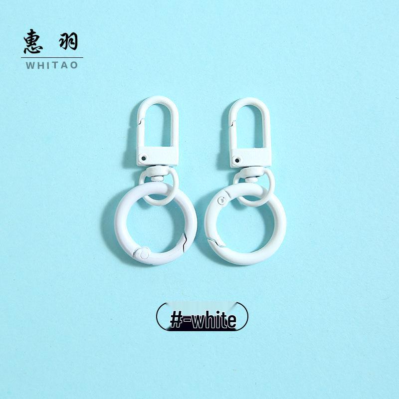 Colorful Alloy Strap & Spring Ring Keychain Buckle - Toy, Dog Hook, Handbag Accessory