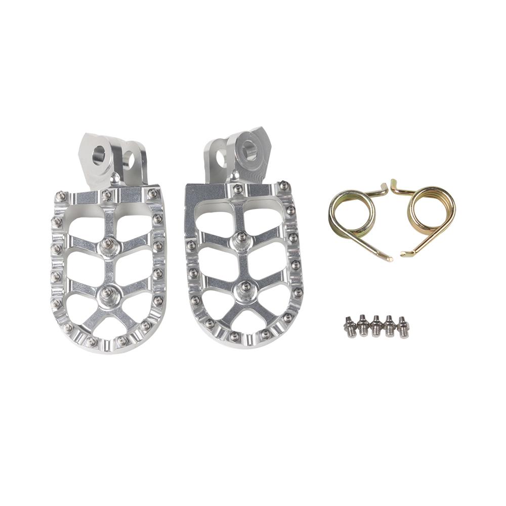 Footpeg Foot Pegs Rests Pedal For Suzuki RMZ250 RMZ450 RMX450Z RM-Z250 RM-Z450 RM-Z 250 RMZ 450 RMX 450Z Motorcycle Footrest серебряный
