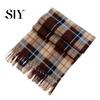Soft Plaid Scarf Unisex Winter Color Matching Print Tassel Thick Warm Double-sided Checkered Shawl Plush Long And Wide Keep Neck Protection Lady Fall