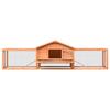 Rabbit Hutch - vidaXL - 303x60x86 Cm - Solid Wood - Outdoor - For Rabbits