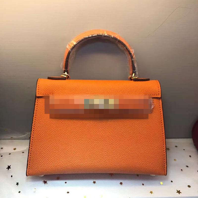 Second Generation Palm Print Cowhide Mini Small Keli Handbag 2025 New Bag Women's Commuter Versatile Shoulder Messenger Bag