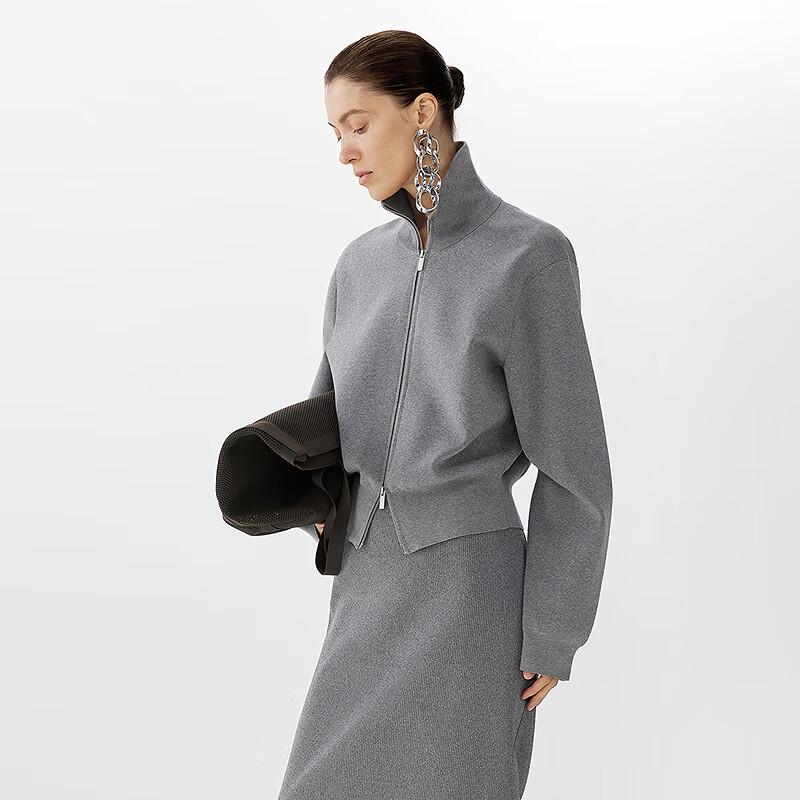 JNBY 2025 Spring Mock Neck Knit Sweater