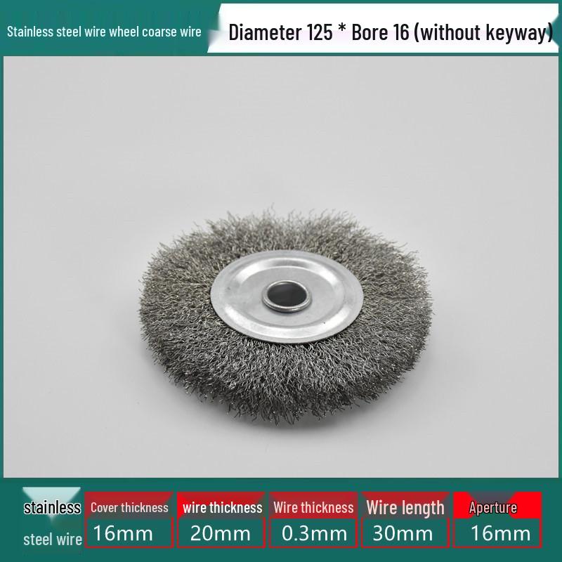 Stainless Steel Wire Brush Wheel for Sanding, Rust Removal, Deburring, Polishing, Grinding