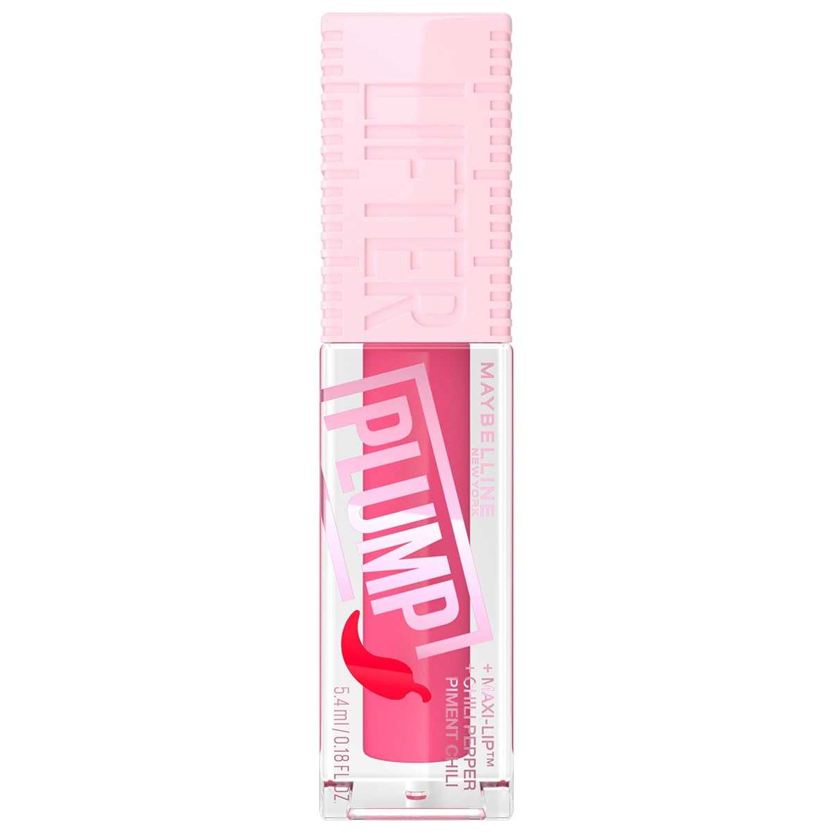 

Maybelline New York Lifter Plump Lip Gloss Pink Sting 5ml Hydrating Glossy Shine With Instant Plump Effect And XL Wand Applicator