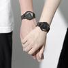 KLON UNSICHTBAR UNIVERSALFORMEN SCHWARZE EDITION 38mm (Rechteck x Dreieck) Paar Uhren mit skelettiertem transparentem Zifferblatt für Herren und Damen, schlichtes Design mit