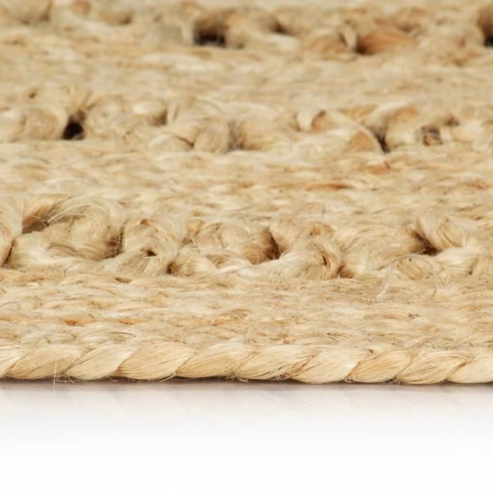 Tapis - vidaXL - Jute tressée - 120 cm - Beige - Fait à la main