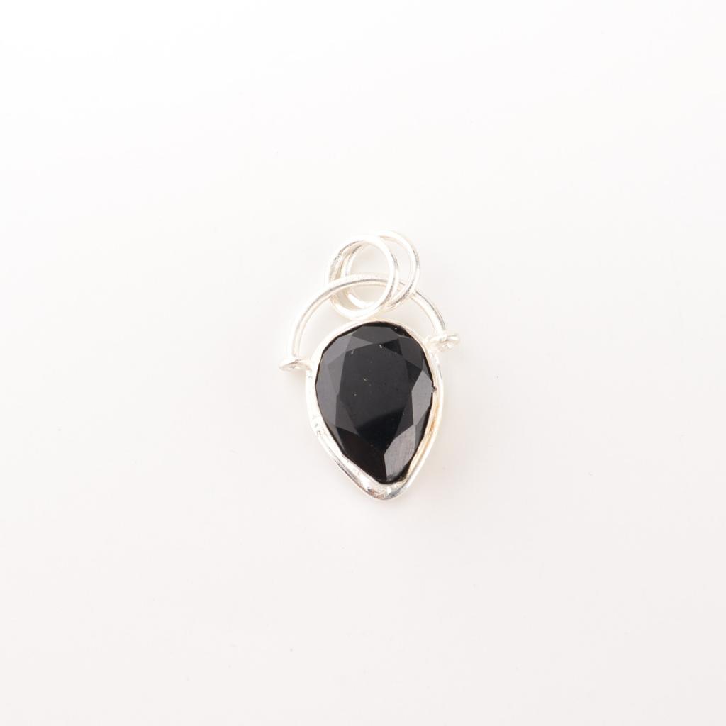 Black Onyx Gemstone 925 Sterling Silver Jewelry Boho Pendant Gift For Girlfriend PP-56-20