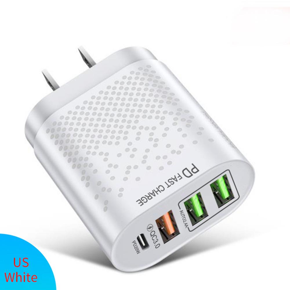 PD+QC3. 0 Încărcător de telefon USB C 4 porturi Încărcare rapidă PD 20W Adaptor de alimentare Pentru iPhone Xiaomi Samsung Australia Ștecher coreean