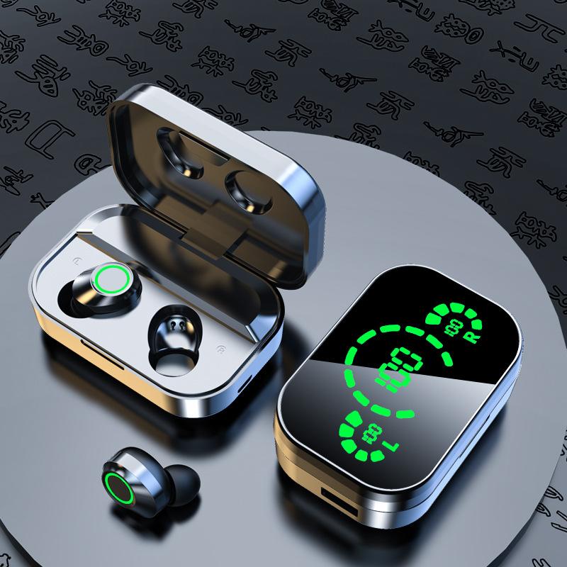 Cross-border YD03 Wireless Bluetooth Headset HD Mirror Digital Display Long Life In-ear Bluetooth Headset Wholesale and Retail
