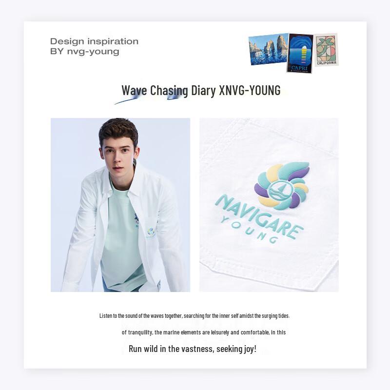 NVG·YOUNG Men's Loose Fit Cotton Long-Sleeve Shirt