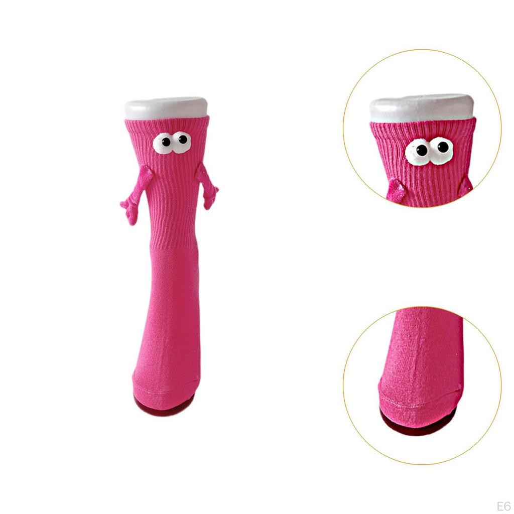 Couples Socks Hand Holding Casual Long Stockings Stackable Mid Tube Thread Funny