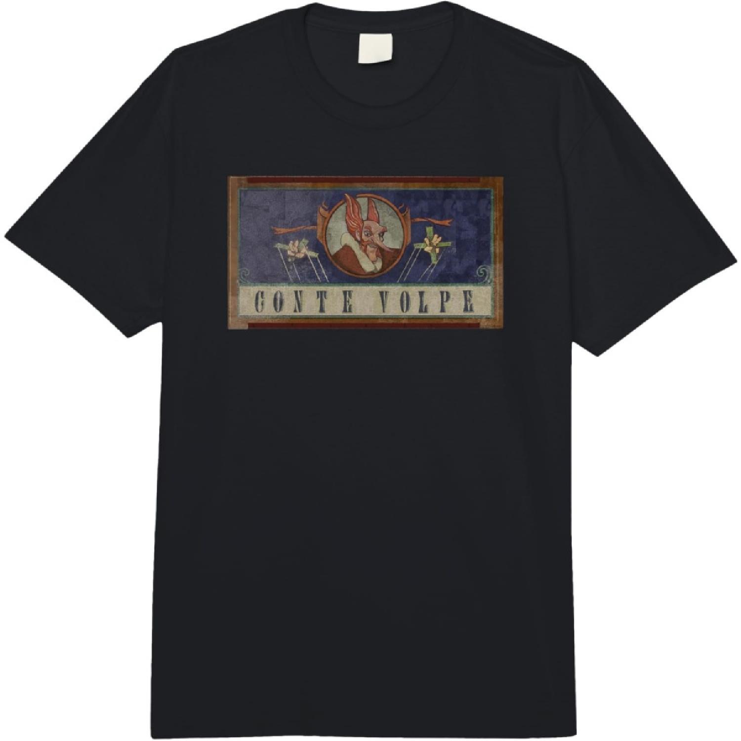 

Pinocchio Conte Volpe Panel Frame Comfort Colors Adult Heavyweight T-shirt XXXXXL чорний