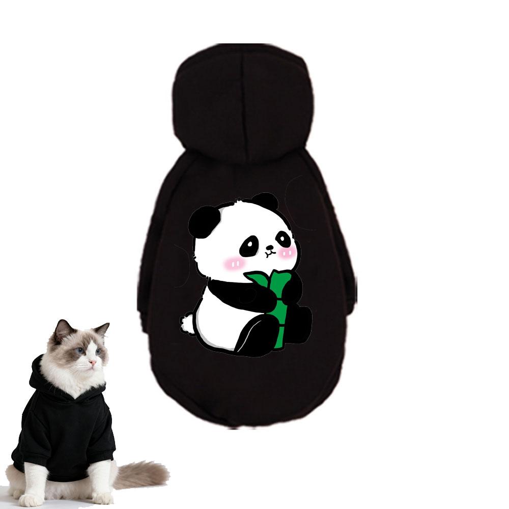 Pet Hooded Sweatshirt Cats & Dogs Cute Fashiona Unique Panda Print Design Suitable Pomeranian Maltese Large Breed Dog