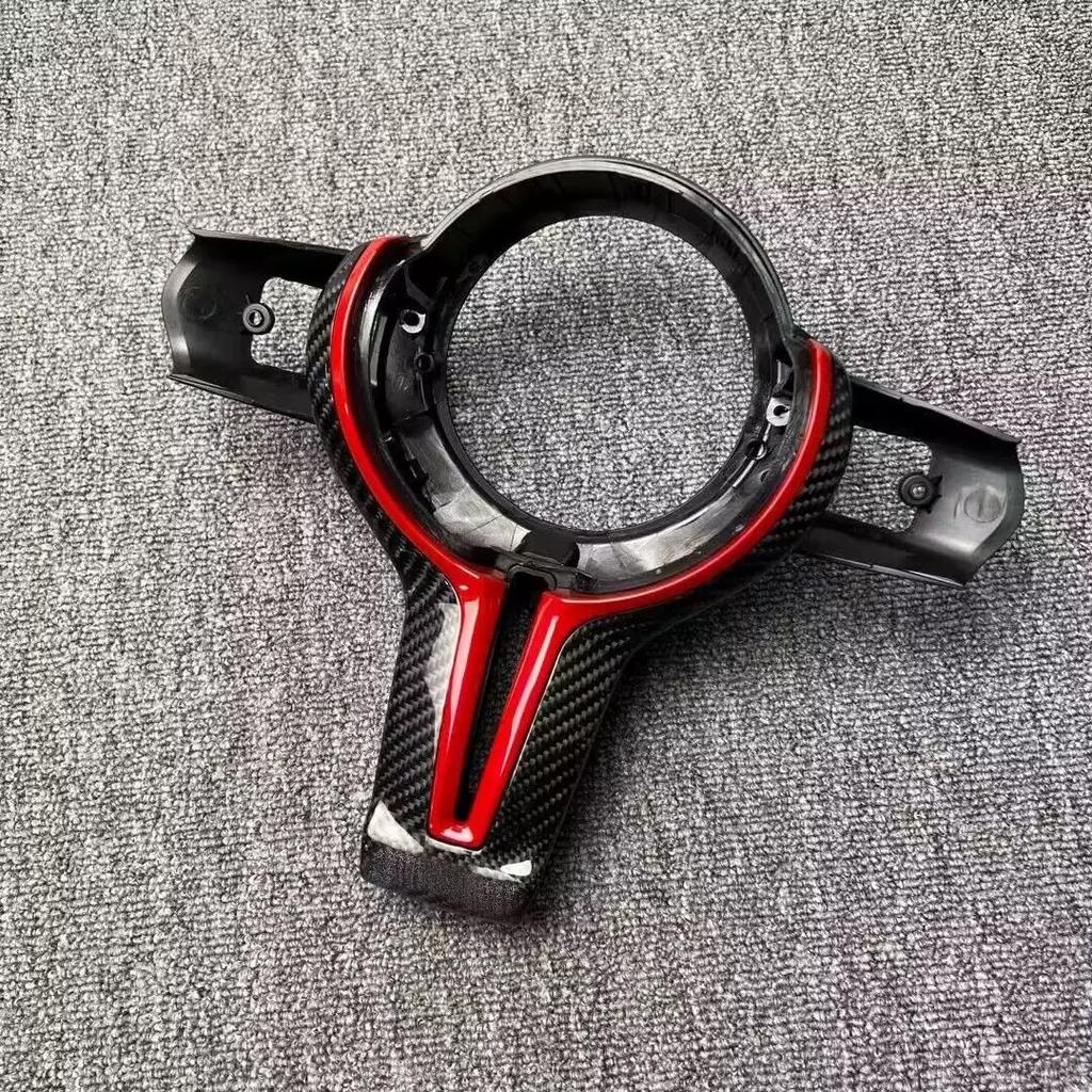 Suitable for BMW carbon fiber steering wheel cover F20 F22 F30 F32 F10 F06 F15 F16 F80 F87 F82 interior modification