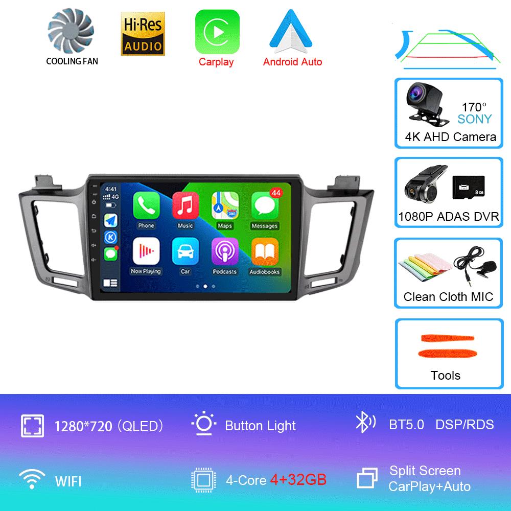 Android 14 For Toyota RAV4 RAV 4 2012-2018 Car Radio Multimedia Video Player Year QLED DSP GPS SIM 4G Navigation Audio 2din
