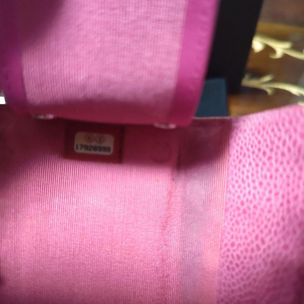 Used  CHANEL Caviar Skin Key Case Pink