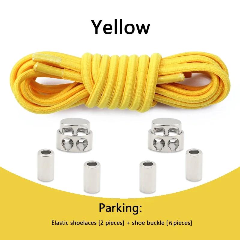 No Tie Shoelaces Tieless Elastic Shoe Laces Round Shoelace Sneakers for Kids and Adult with Strong Lock and Speed Shoestrings