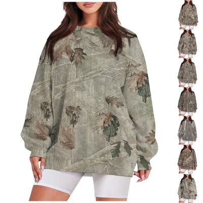 Women's Round Neck Tops Cotton Women's Casual Fashion Long Sleeve O Neck Pullover