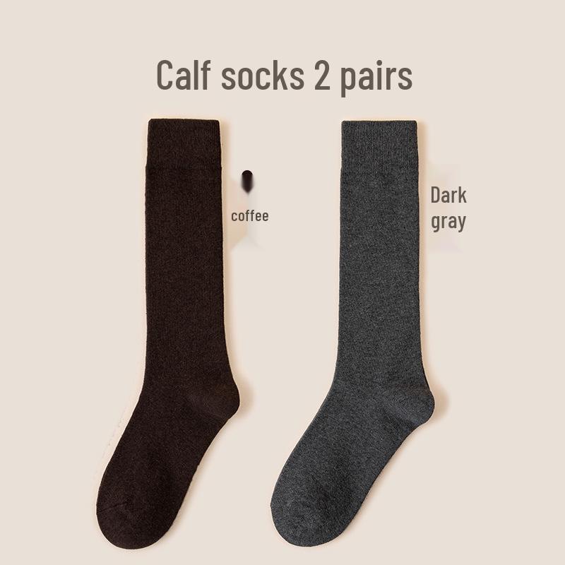 Women's Premium Cotton Mid-Calf & Thigh-High Socks: Versatile for All Seasons, Black