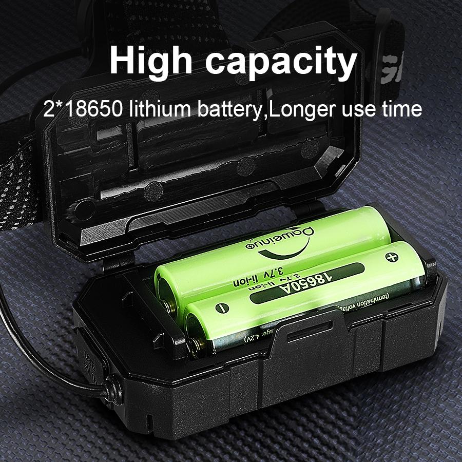 30000LM Powerful LED Headlamp Bright Long Shot 2000M Portable Head Lights Rechargeable Power Bank Fishing Camping Zoom Torchs