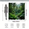Tropical Paradise River Scene Waterproof Shower Curtain for Bathroom Decor, Bringing the Outdoors Inside with Lush Greenery