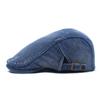 Denim striped hat fashion washed cotton men's hat retro cap autumn and winter thick beret