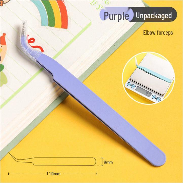 High-Precision Stainless Steel Bent & Fine Tip Anti-Static Tweezers for DIY Repair.