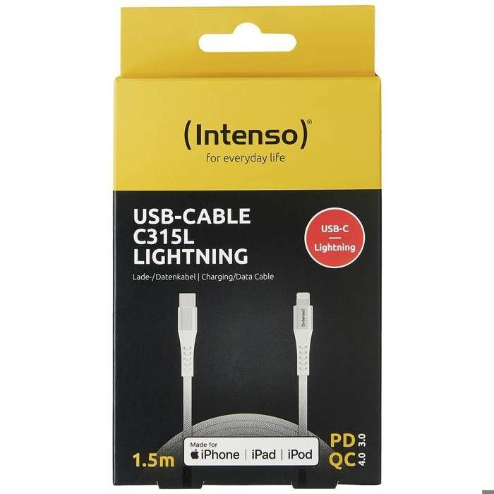 Câble USB-C - INTENSO - Modèle 7902002 - 1,5 m - Charge rapide 60W - Protection renforcée