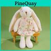 Plush Rabbit Toy With Bow And Dress Decoration Fur For Kids Birthday Gift