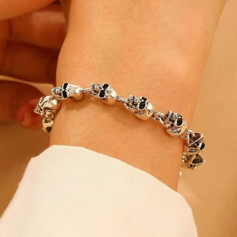 Hip Hop Schedel Ketting Gotische Kralen Armband Persoonlijkheid Sleutelbeen Ketting Dames