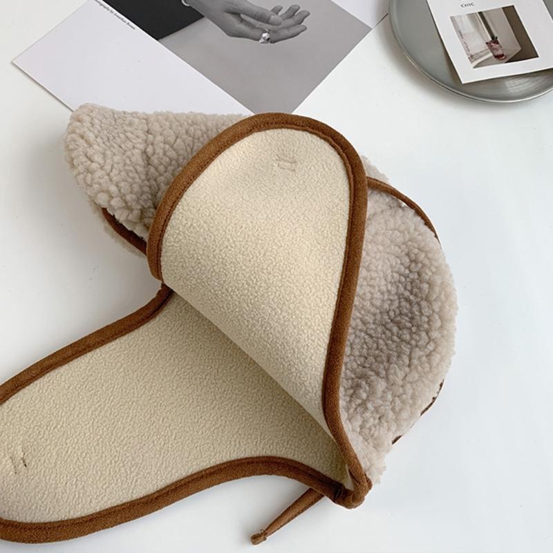 Bomber Hat Plush Earflap Hat Curved Visor Ski Hat Hooded Hat Fleece Earflap Hat Plush Trapper Hat Ear Protection Hat