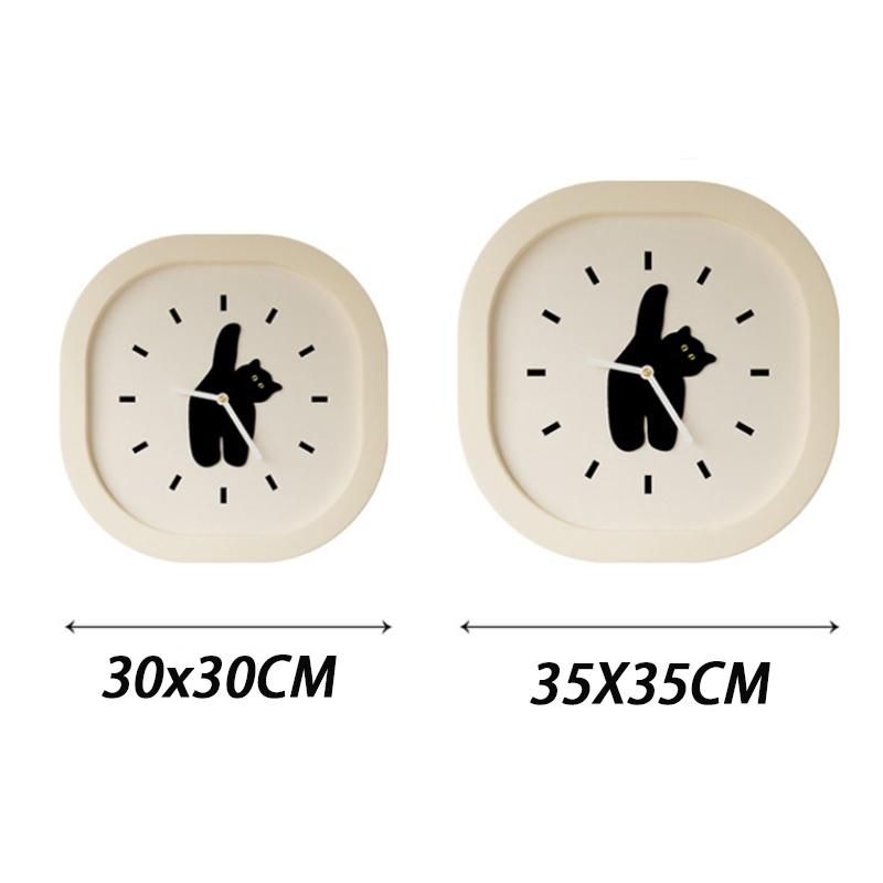 Cute Cat Living Room Wall Clocks Pendulum Silent Acrylic Children's Room Clock Digital Modern Room Thing Ornaments for Home Interior Decoration