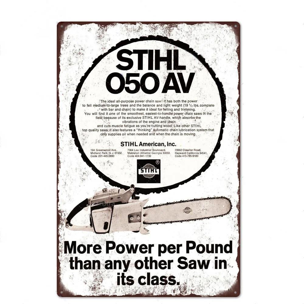

Ретро Металлические Жестяные Вывески Barker Stihl Бензопилы Классическая Железная Живопись Домашние Настенные Наклейки Ретро Паб Ферма Декор Арт Постер 20x30cm（7.8x11.8inch）