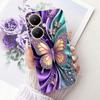 For Vivo Y27 4G Case V2249 Luxury Flower Butterfly Painted Cover Soft Slim Phone Case For Vivo Y27s Y 27 s VivoY27 5G V2302 Bags