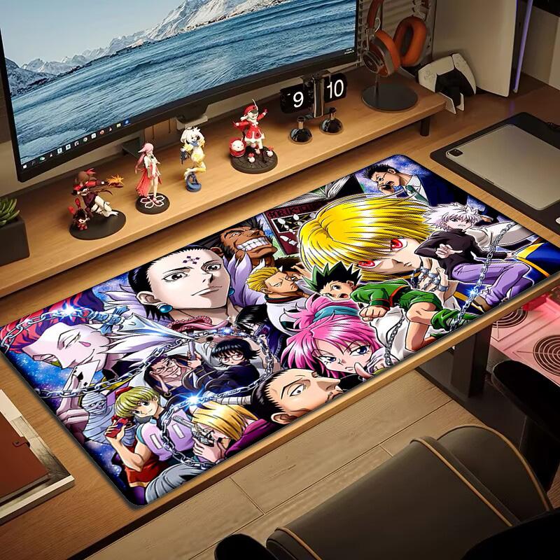 Hunter x Hunter Color Mouse Pad Large Gaming Table Cushion Non-slip Laptop Tablet Big Mousepad XXL Mat Mini PC Playmat With Lock edge