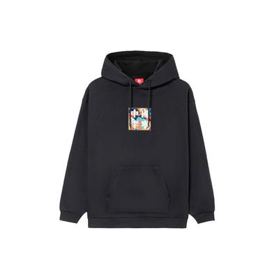 Li-Ning Sports Basketball Series Casual Loose Fit Hoodie With Graphic Print Unisex Hoodie Black AWDR729-3