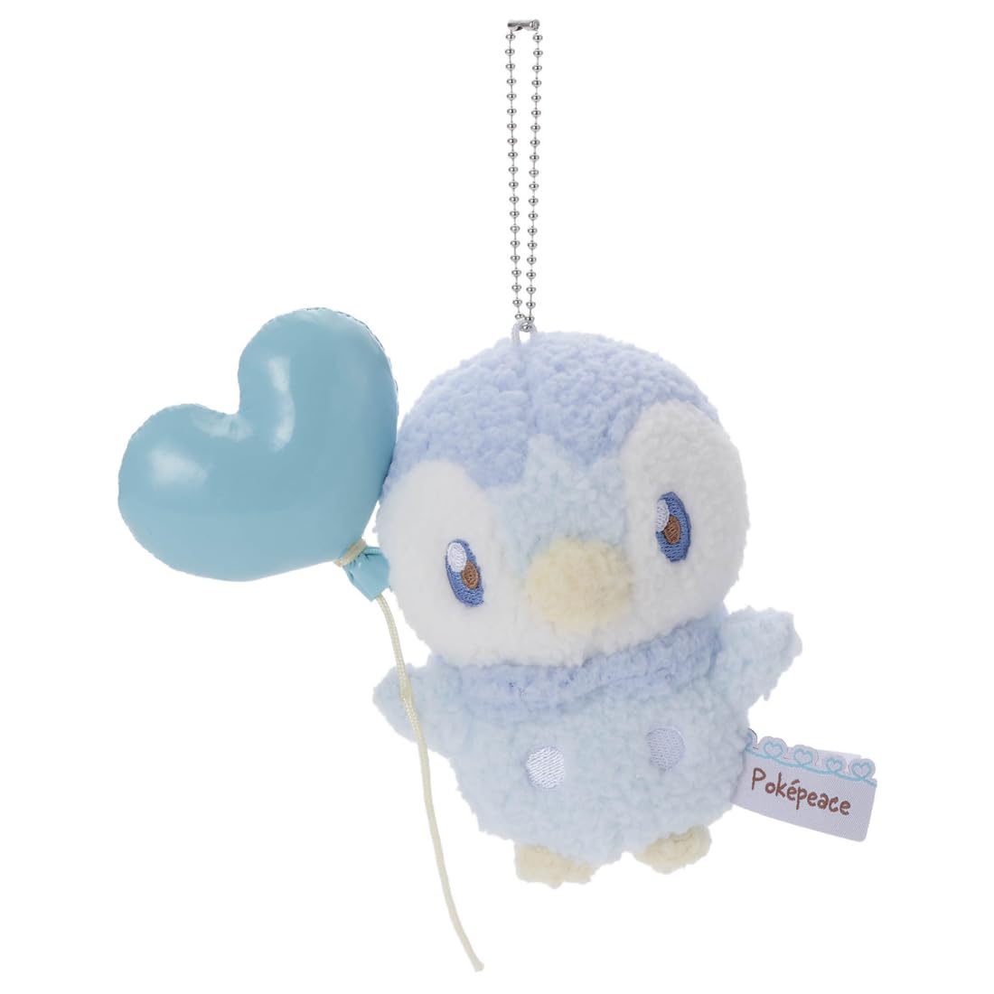 Takara Tomy Arts PokePeace Plush Mascot 15cm Pokémon (Mellow Heart) Piplup, Height Approx.