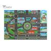 Family Game Room Floor Mat Kids City Life Play Mat, Educational PVC Road Traffic Carpet, Rug Non-slip Urban Parking Scene Area for Toddlers