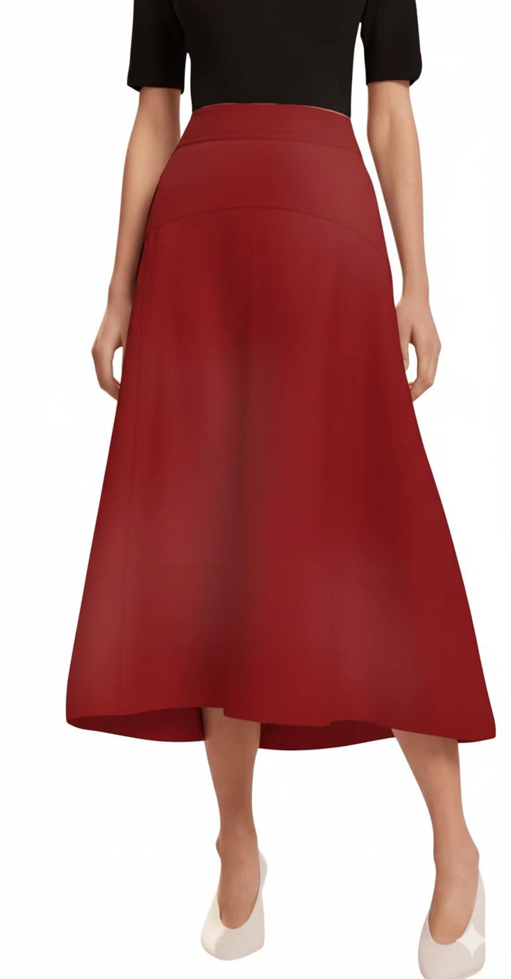 

Красная Натуральная Стильная Женская Повседневная Вечеринка Юбка из Овчины Формальная Офисная Кожаная 3XL красный