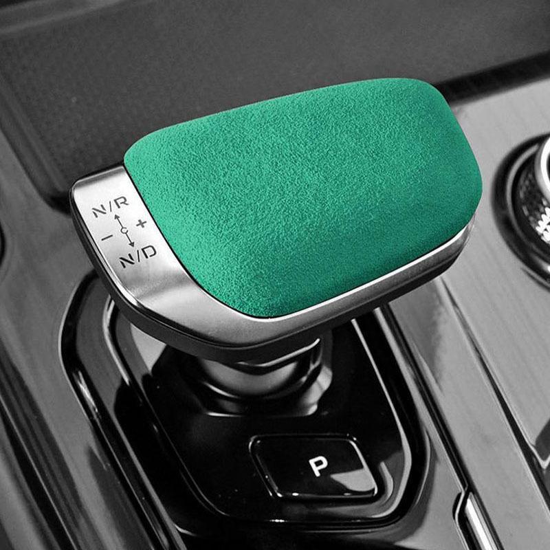 For Geely Monjaro Emgrand L Okavango Vision X3 X6 Car Gear Shift Knob Cover Alcantara Suede Protective Mat Interior Accessories