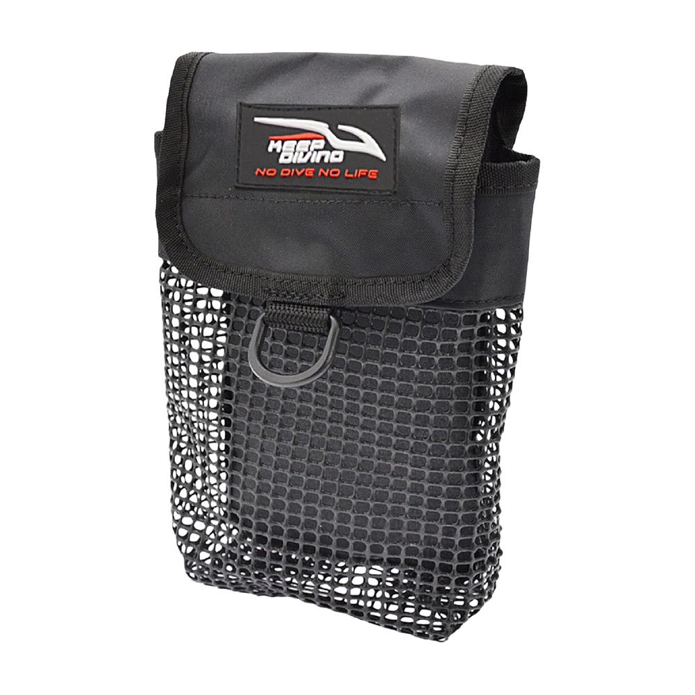 Scuba Diving SMB Signal Tub Reel Snap Sausage Buoy Accessory Storage Bag Mesh Underwater Gear Equipment Holder Carry Pouch чёрный